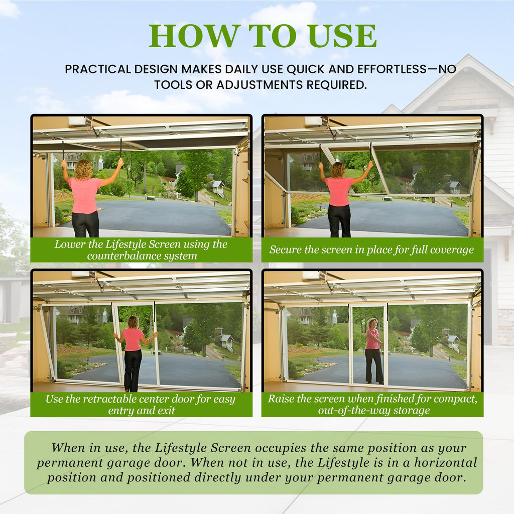 Garage Screen - Retractable Mesh Door